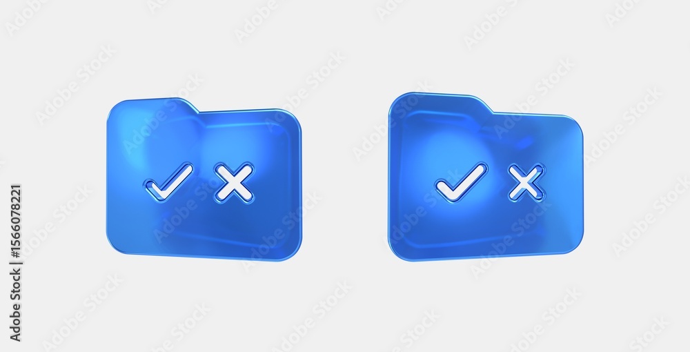 Poster rule folder 3d icon on isolate white background