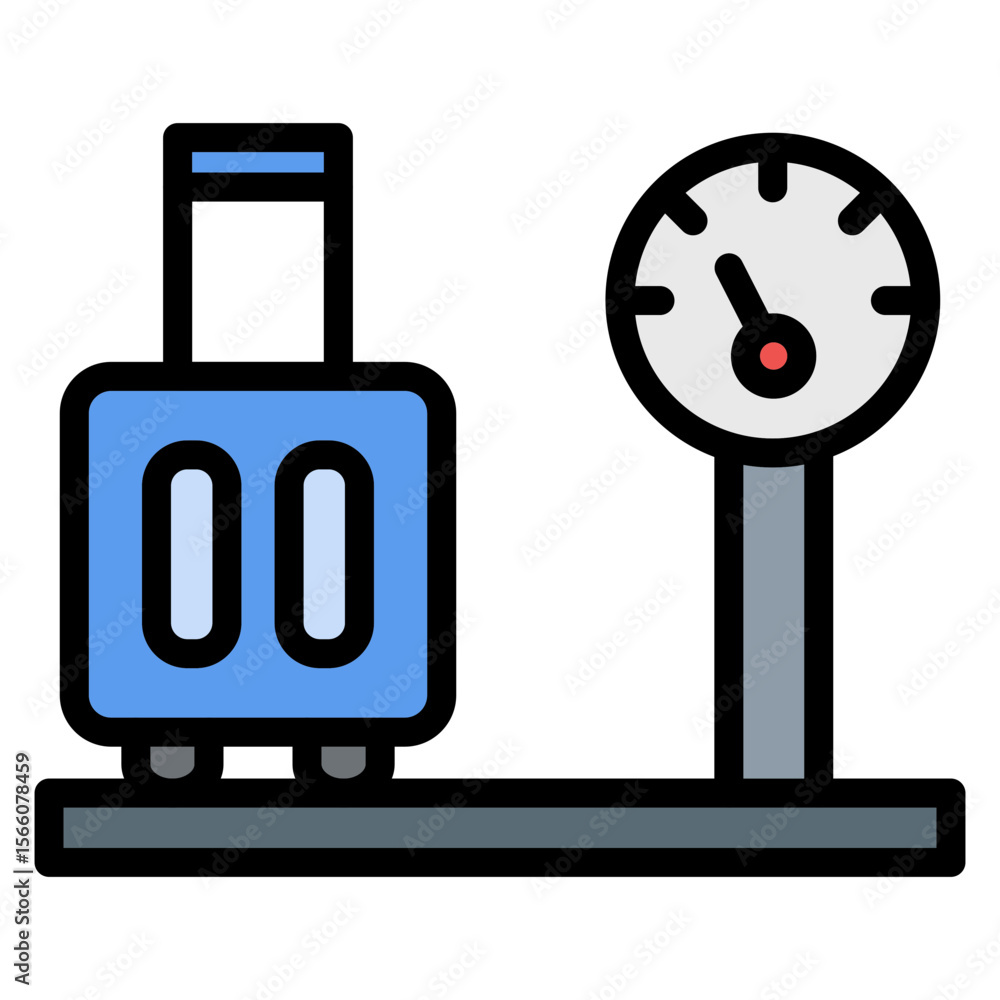 Poster baggage limit icon vector image. can be used for airline.