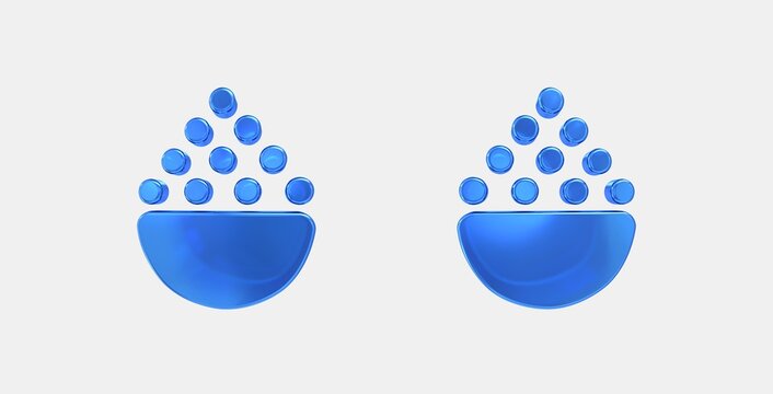 salinity 3D icon on isolate white background