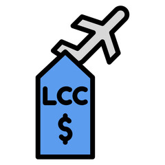 Lcc icon vector image. Can be used for Airline.