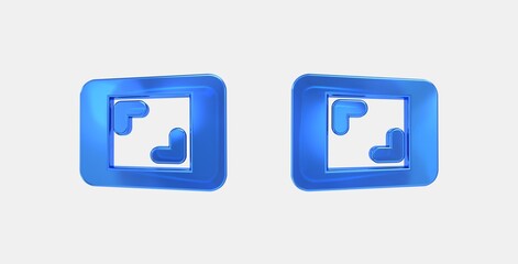 screenshot tablet 3D icon on isolate white background