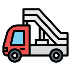 Stair Truck icon vector image. Can be used for Airline.