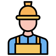 Factory Worker Male icon vector image. Can be used for Industry.