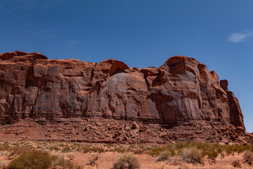 Fototapeta premium Rain God Mesa is a summit in Navajo County, Arizona, United States. hinarump Conglamerate、Moenkopi Formation、De Chelly Sandstone with Organ Rock Formation / Shale. Desert varnish