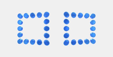 select 3D icon on isolate white background