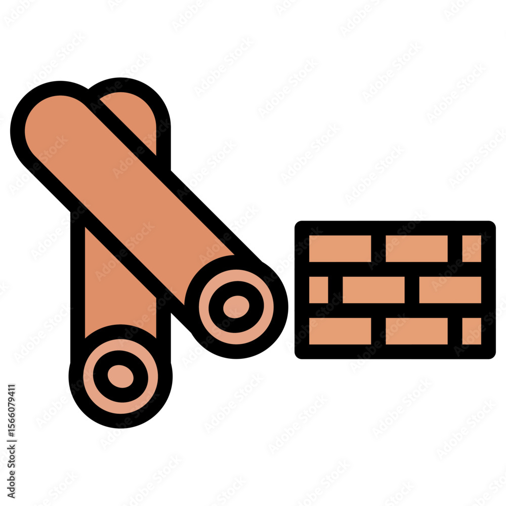 Poster raw material icon vector image. can be used for industry.