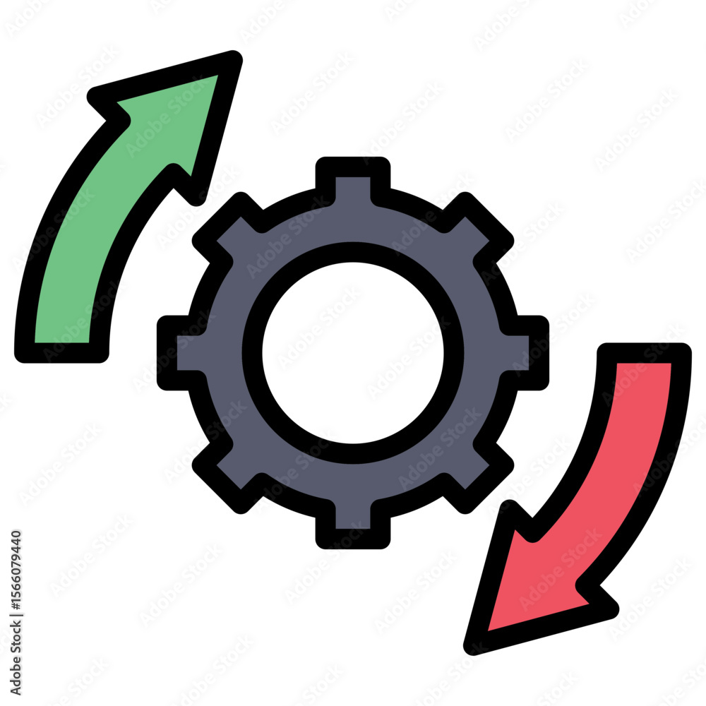 Poster system integration icon vector image. can be used for industry.