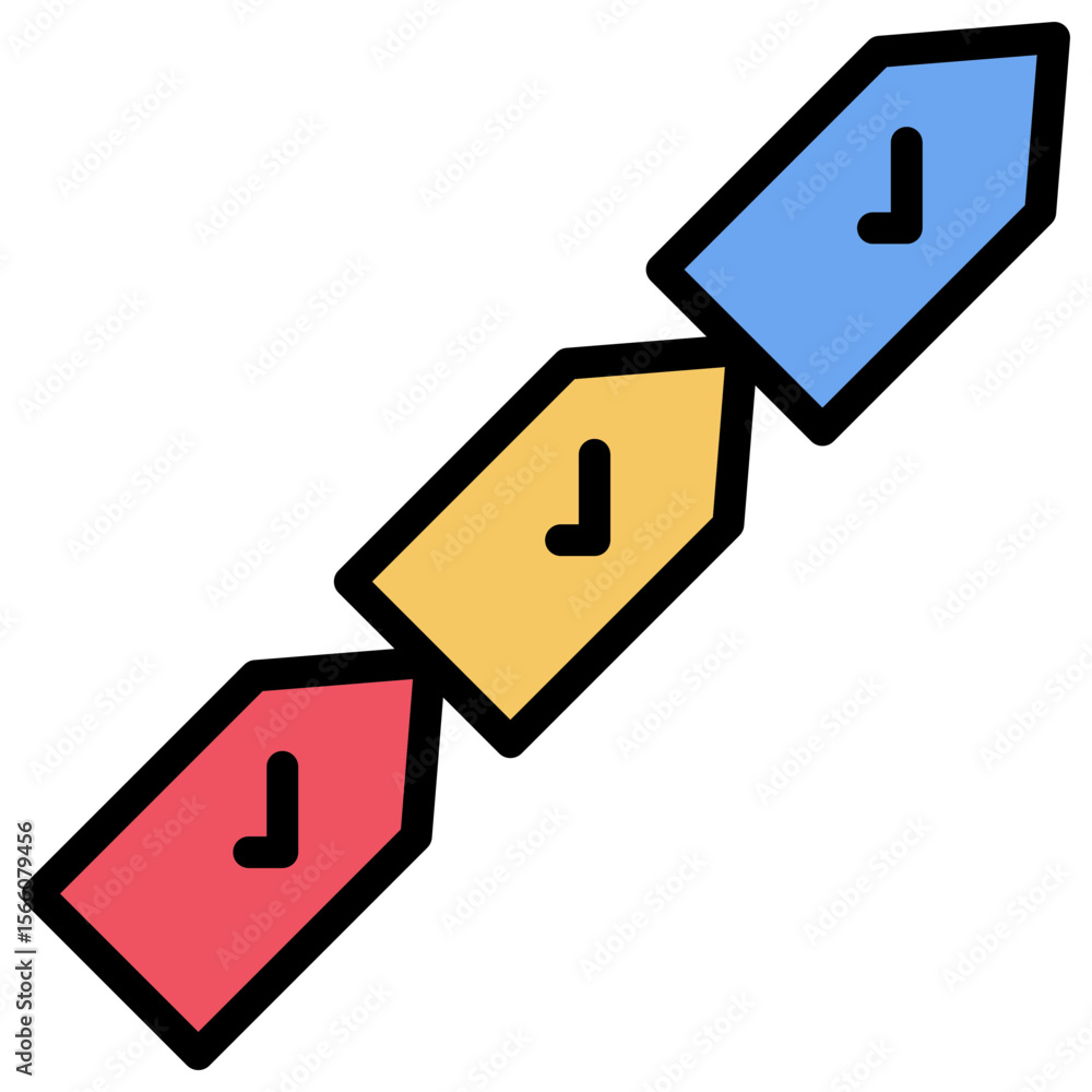 Poster value chain icon vector image. can be used for industry.