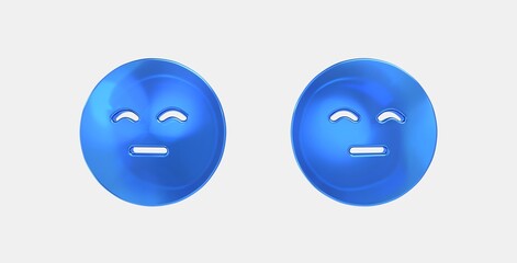 sentiment content 3D icon on isolate white background