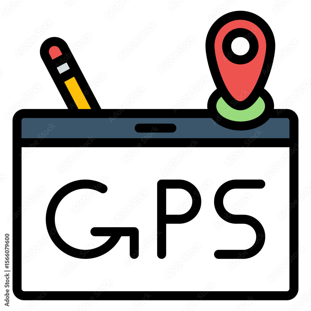 Aufkleber gps device icon vector image. can be used for technology ecommerce.