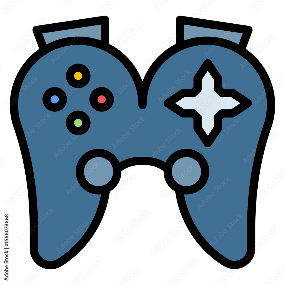 Aufkleber game controller icon vector image. can be used for technology ecommerce.