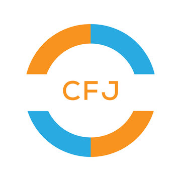 Dynamic Tech Logo Design with CFJ Letters and Abstract Motion Elements &ndash; Modern Business Identity. CFJ Letter Logo.
