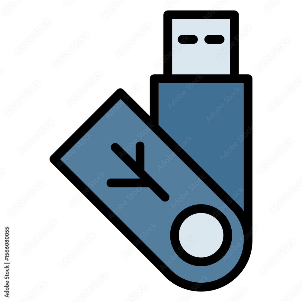 Poster usb flash drive icon vector image. can be used for technology ecommerce.