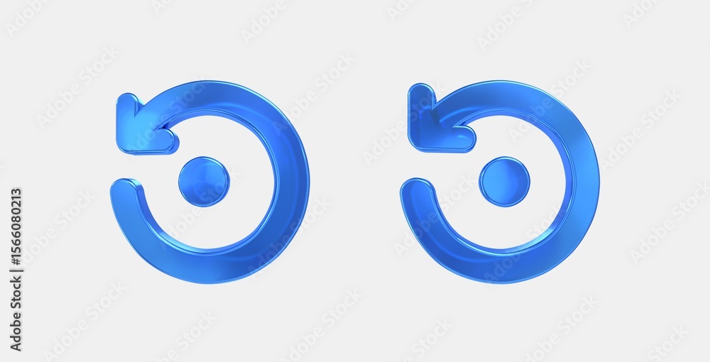 Poster settings backup restore 3d icon on isolate white background