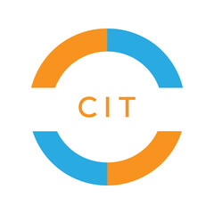 Dynamic Tech Logo Design with CIT Letters and Abstract Motion Elements &ndash; Modern Business Identity. CIT Letter Logo.
