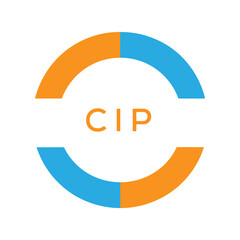 Dynamic Tech Logo Design with CIP Letters and Abstract Motion Elements &ndash; Modern Business Identity. CIP Letter Logo.
