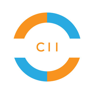 Dynamic Tech Logo Design with CII Letters and Abstract Motion Elements &ndash; Modern Business Identity. CII Letter Logo.
