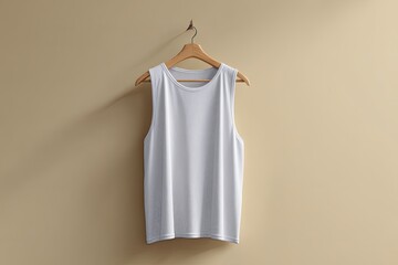 Simple Tank Top Hanging Against Beige Wall