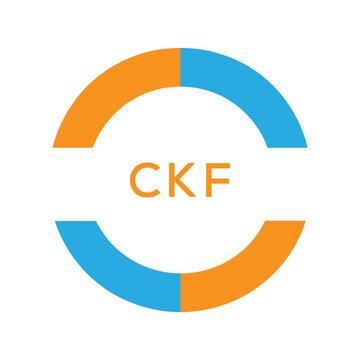 Dynamic Tech Logo Design with CKF Letters and Abstract Motion Elements &ndash; Modern Business Identity. CKF Letter Logo.
