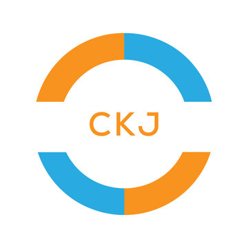 Dynamic Tech Logo Design with CKJ Letters and Abstract Motion Elements &ndash; Modern Business Identity. CKJ Letter Logo.
