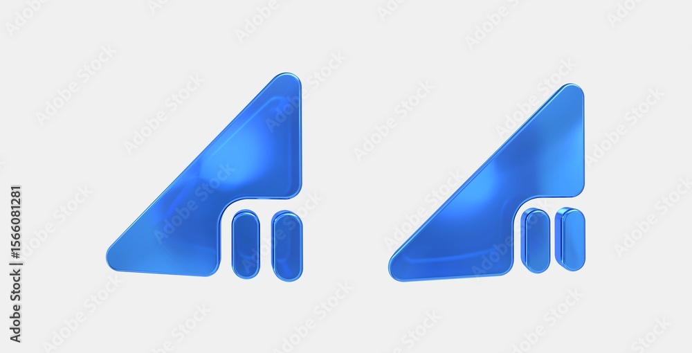 Poster signal cellular pause 3d icon on isolate white background