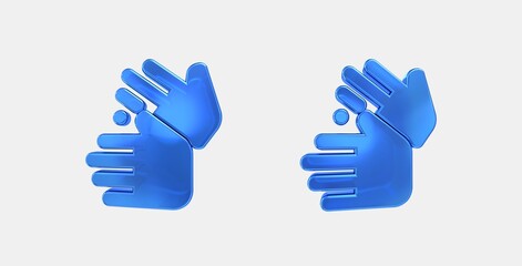sign language 3D icon on isolate white background