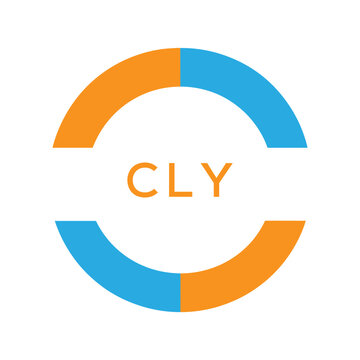 Dynamic Tech Logo Design with CLY Letters and Abstract Motion Elements &ndash; Modern Business Identity. CLY Letter Logo.
