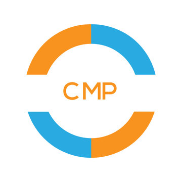 Dynamic Tech Logo Design with CMP Letters and Abstract Motion Elements &ndash; Modern Business Identity. CMP Letter Logo.

