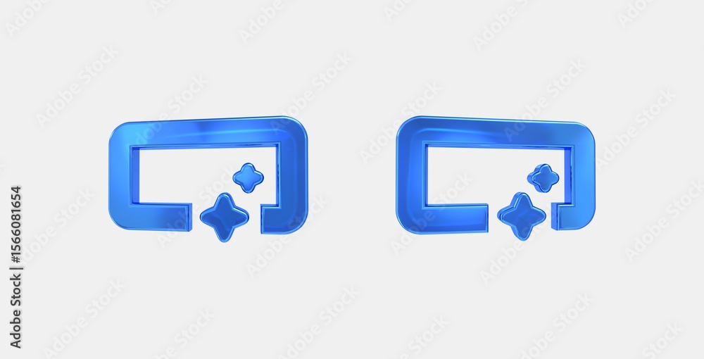 Poster smart button 3d icon on isolate white background