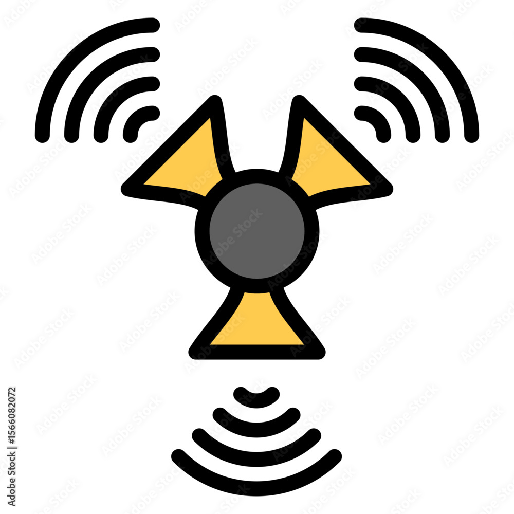 Poster gamma rays icon vector image. can be used for lighting.