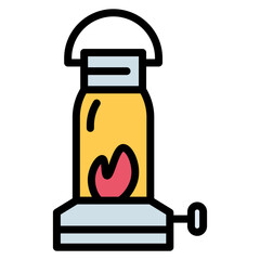 Oil Lamp icon vector image. Can be used for Lighting.