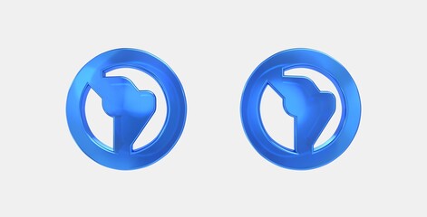 south america 3D icon on isolate white background