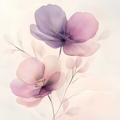 abstract background with pink flowers
