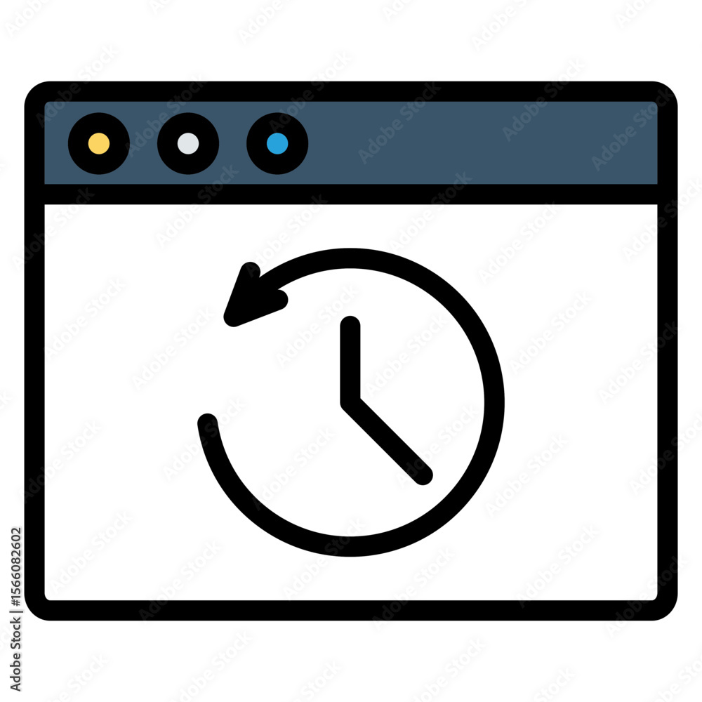Poster browsing history icon vector image. can be used for privacy.
