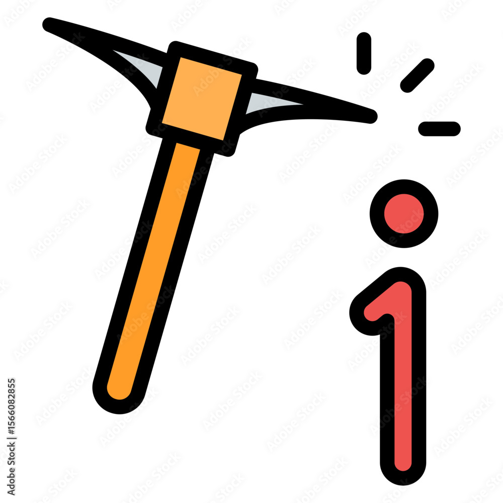 Poster information mining icon vector image. can be used for privacy.
