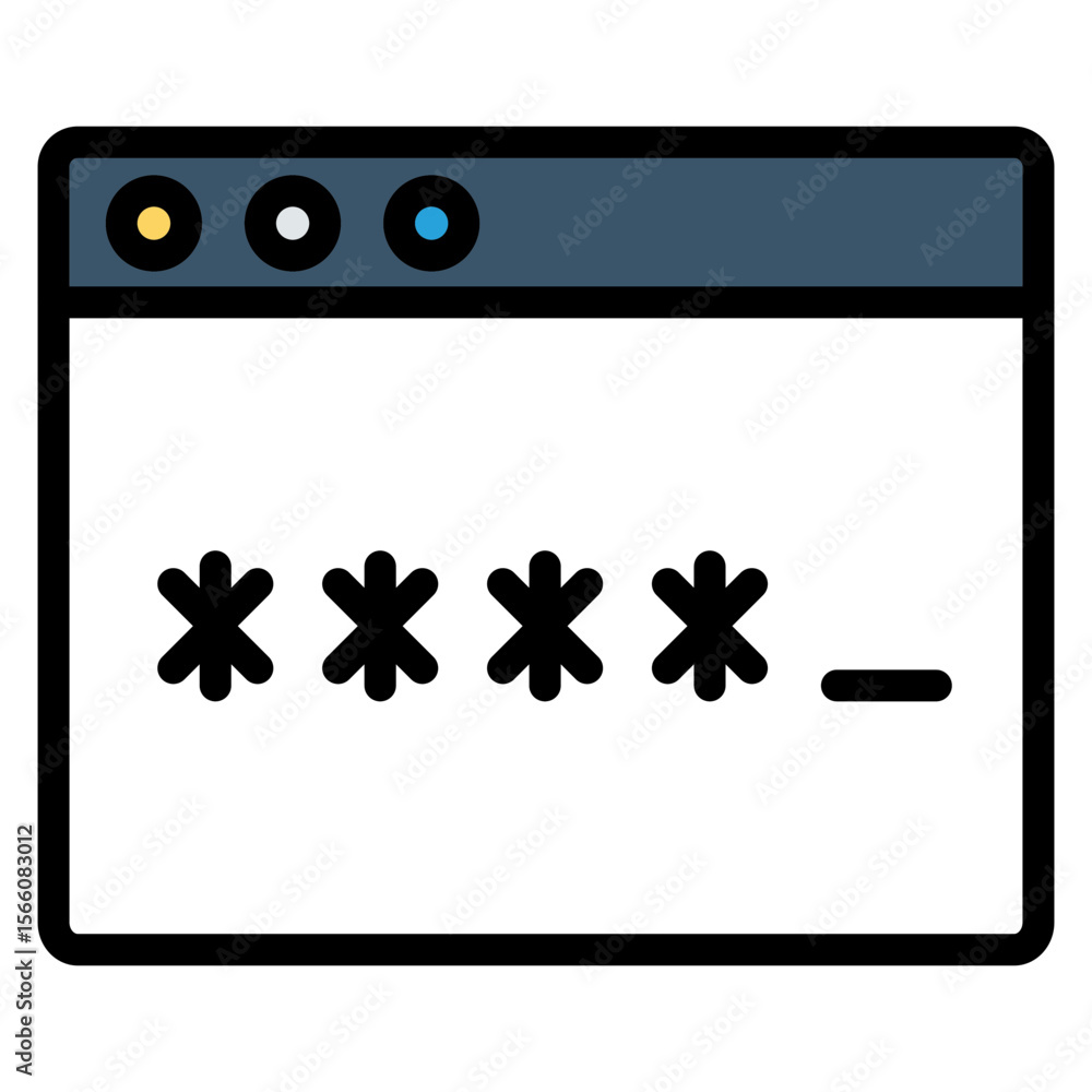 Poster password icon vector image. can be used for privacy.