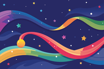 Red and White Christmas Carousel Vector