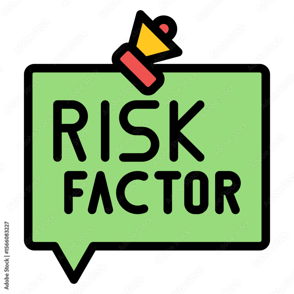 Poster risk factor icon vector image. can be used for privacy.
