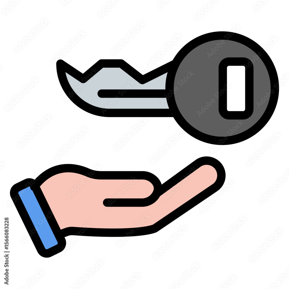 Poster public key icon vector image. can be used for privacy.