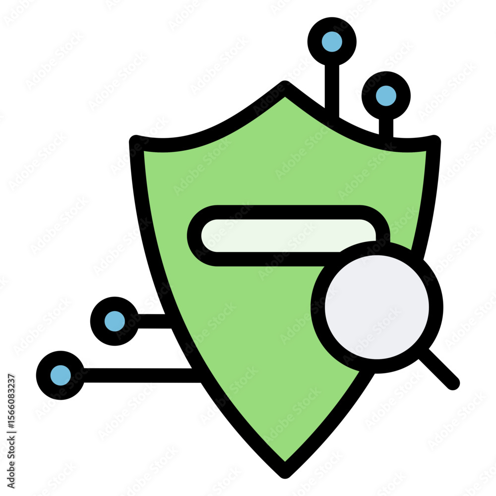 Poster search engine encryption icon vector image. can be used for privacy.