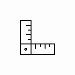 angle ruler icon sign vector