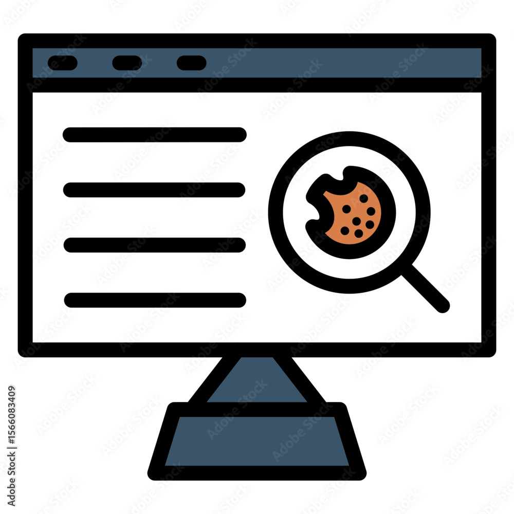 Aufkleber tracking cookies icon vector image. can be used for privacy.