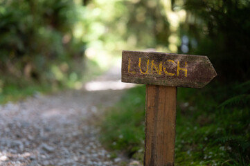 Hiking Trail Sign on the Milford Track, New Zealand