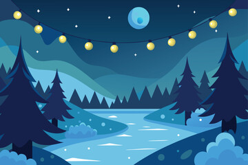 Naklejka premium winter landscape with snow