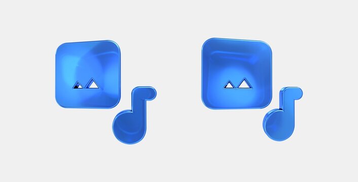 stock media 3D icon on isolate white background