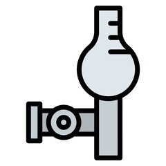 Pipette Bulb icon vector image. Can be used for Science.