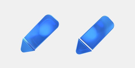 stylus 3D icon on isolate white background