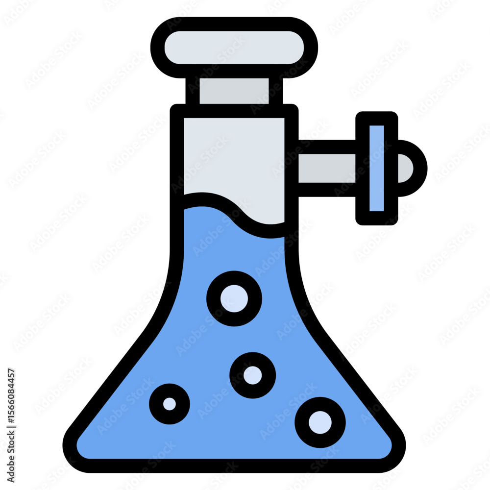 Aufkleber suction flask icon vector image. can be used for science.