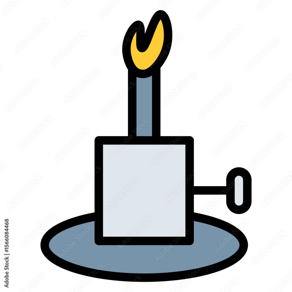 Poster bunsen burner icon vector image. can be used for science.
