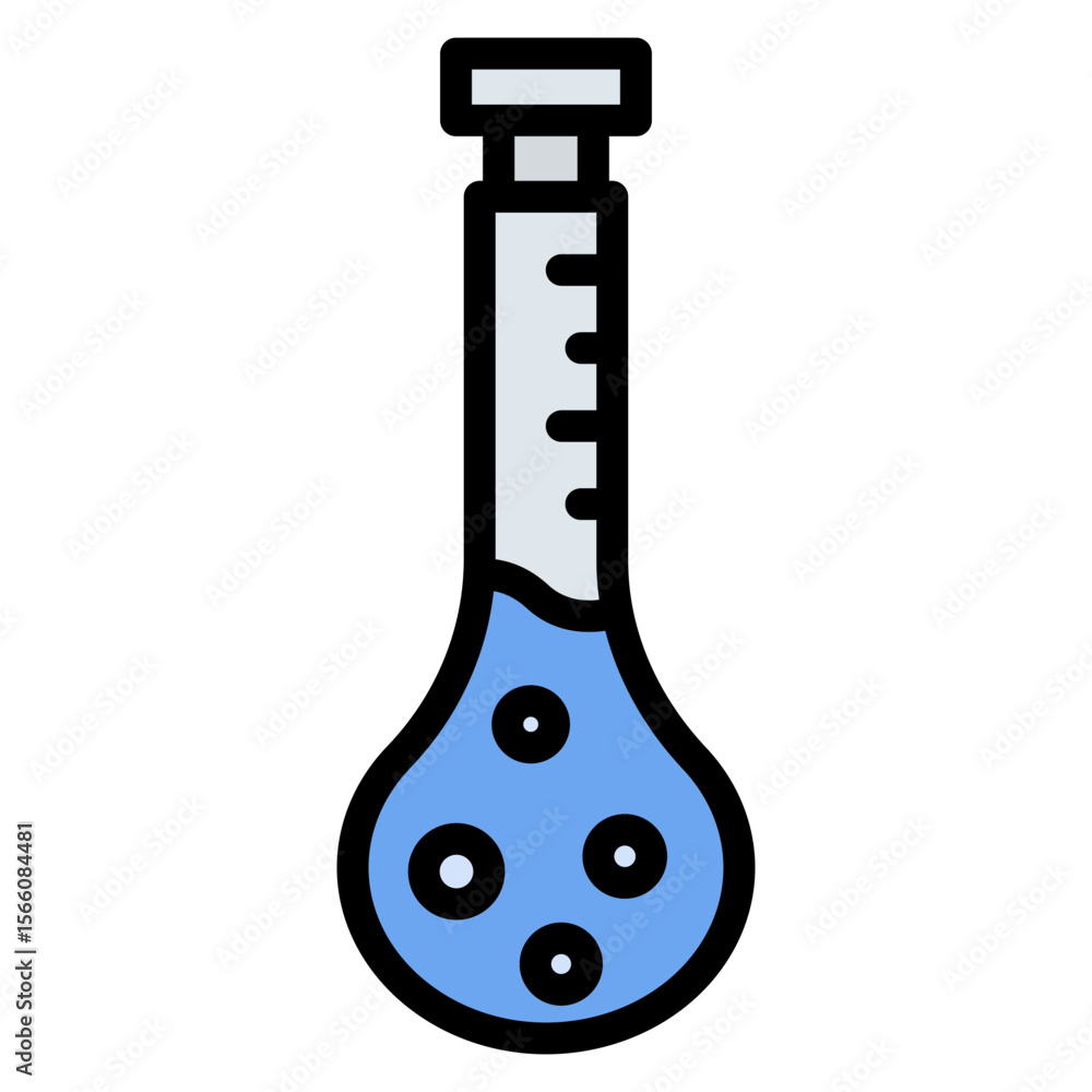 Poster volumetric flask icon vector image. can be used for science.